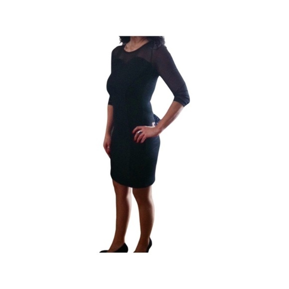 LITTLE black dress with tulle arms and back - Picture 3 of 14